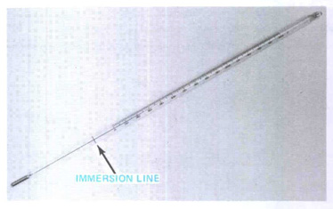 Термометр жидкостный с частичным погружением